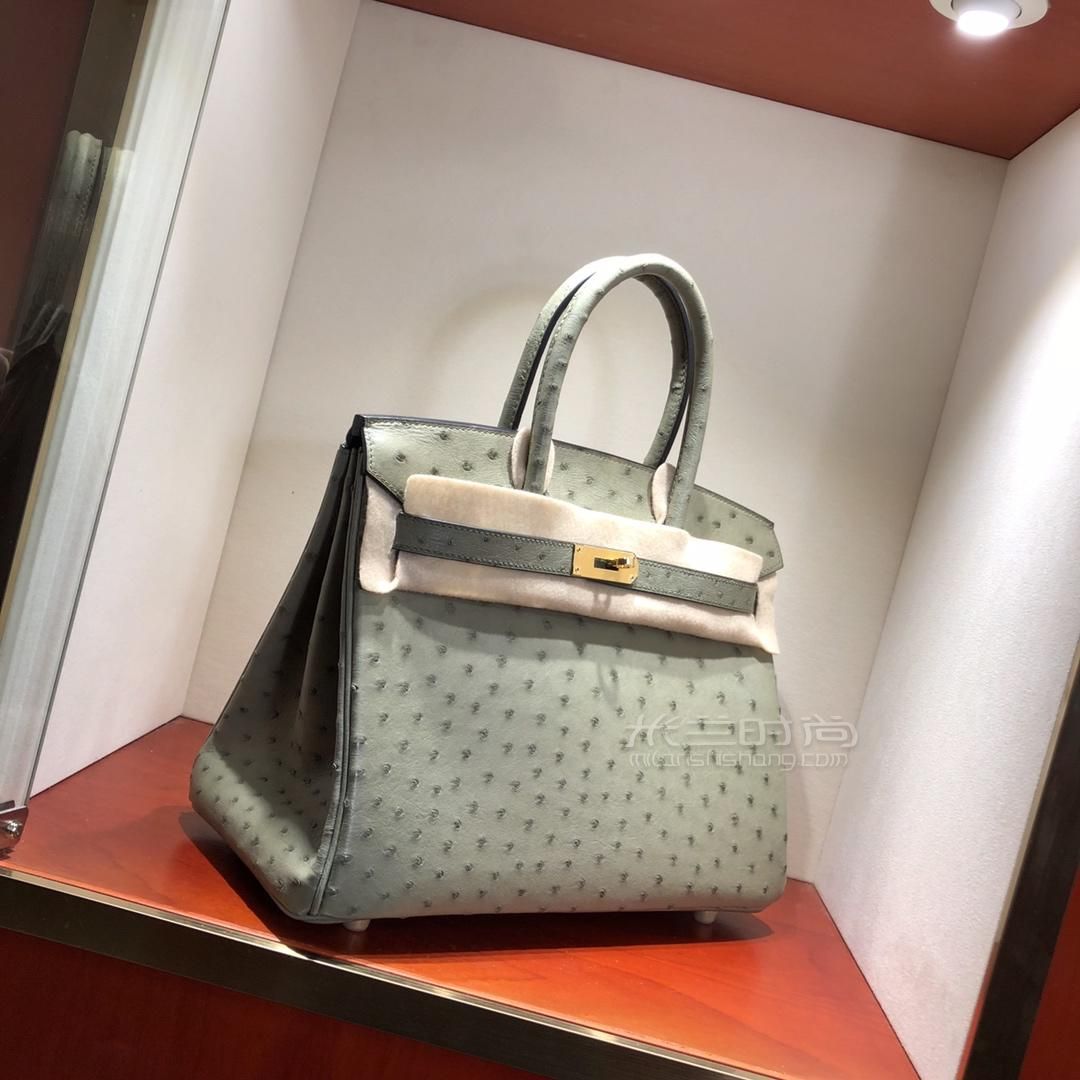 爱马仕铂金包hermes birkin 30cm q1 sauge 鼠尾草绿