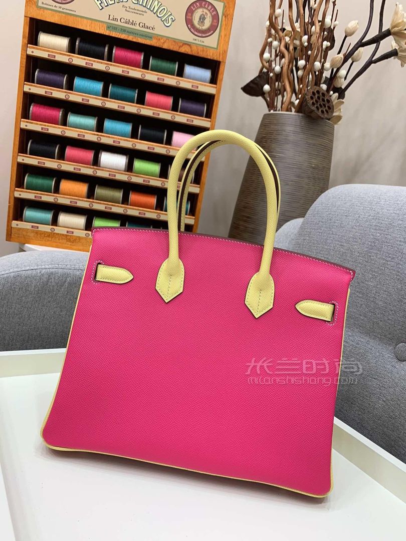 hermes愛馬仕鉑金包birkin 30cm 拼色 夏季的必備款 epsom q5國62171