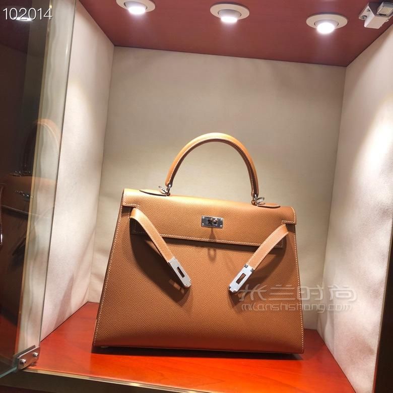 愛馬仕凱莉包hermes kelly 32cm epsom土黃 銀扣 手縫蠟線 永不過時的