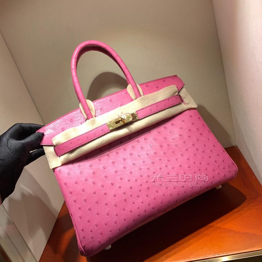 愛馬仕鉑金包hermes birkin 30cm 5j fuchsia 桃粉色 金扣 南非頂級kk