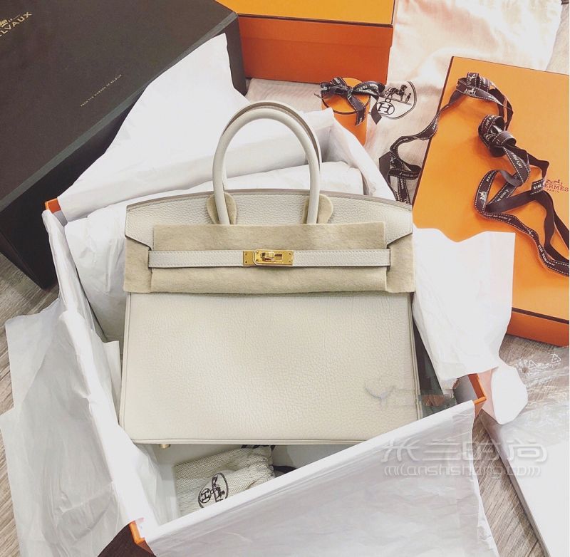 HERMES Birkin 25 奶昔白 金扣爱马仕怎么样_3